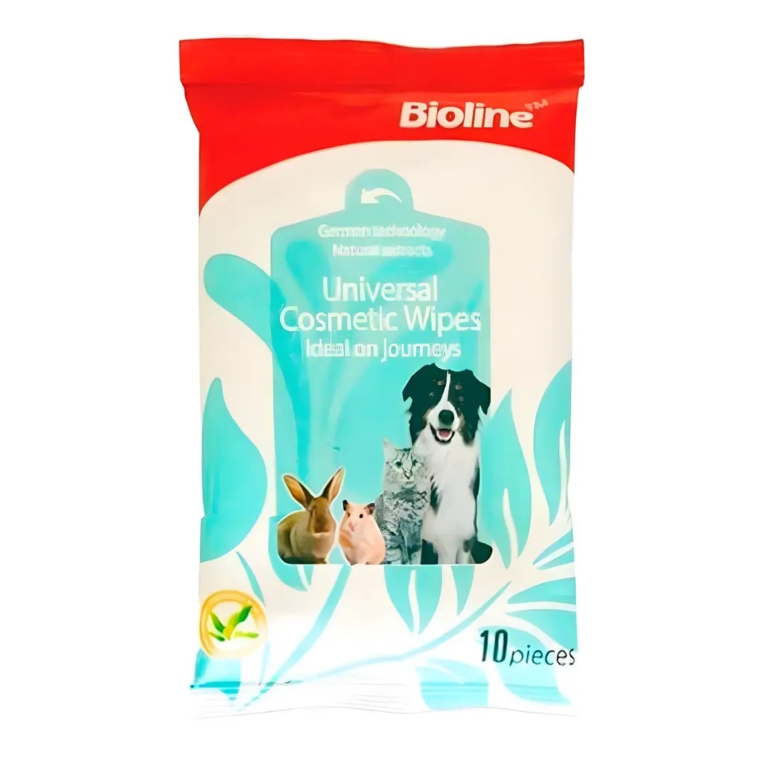 Bioline Kedi Köpek ve Kemirgen Temizleme Mendili 10’lu Paket